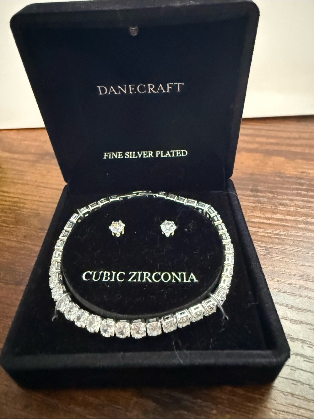 Danecraft Silver-Plated Cubic Zirconia Necklace - Silver